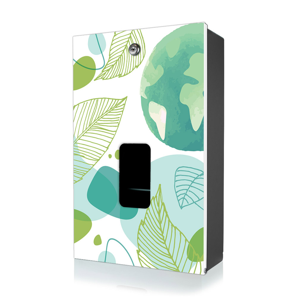 "Watercolor Earth" DISPENSE-Art™  Designer Dog Waste Station