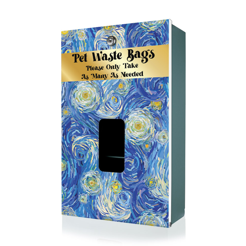 "Starry Night" DISPENSE-Art™  Designer Dog Waste Station