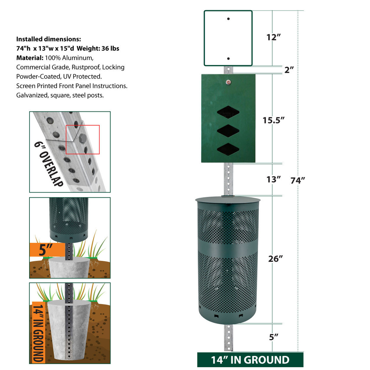 "Abstract Dogs" DISPENSE-Art™  Designer Dog Waste Station