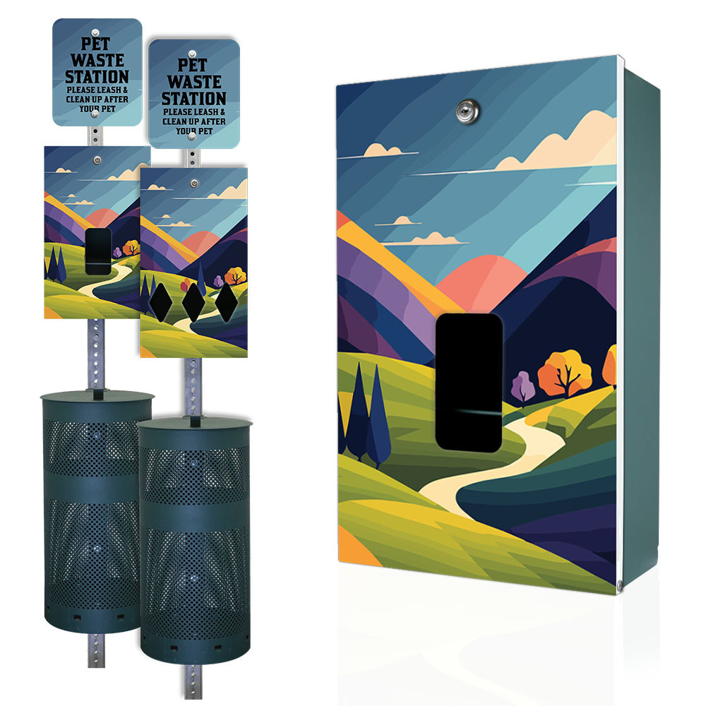 "Countryside" DISPENSE-Art™  Designer Dog Waste Station