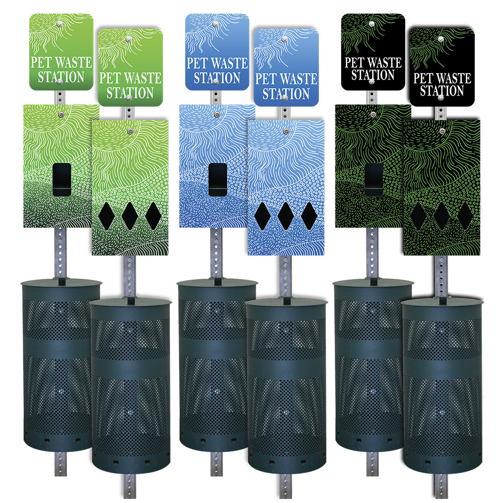 "Rolling Hills" DISPENSE-Art™  Designer Dog Waste Station