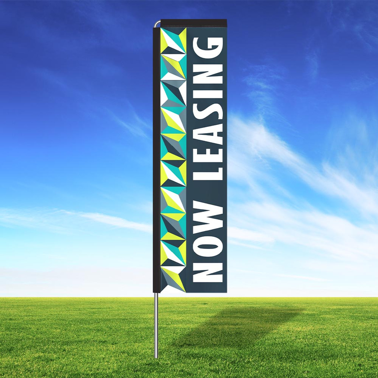 Mosaic Geo Blue- Rectangle Flag and Yard Sign Marketing Bundle