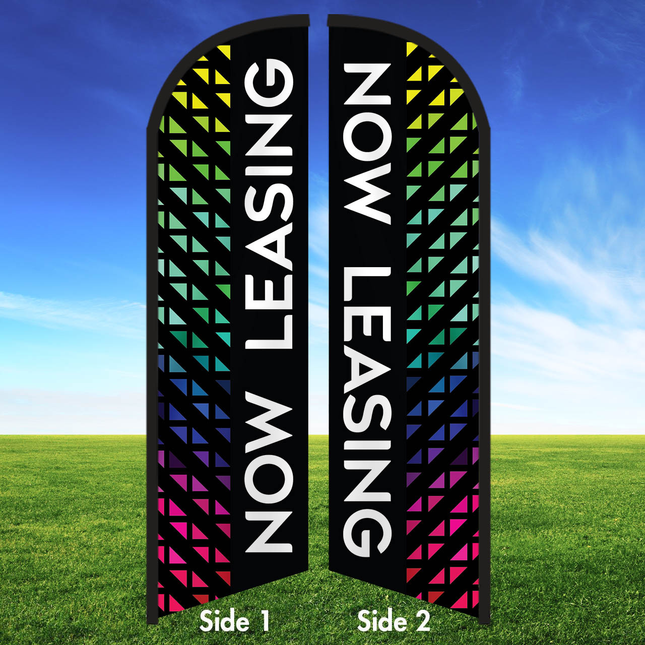 Prismatic Neon Style- Feather Flag and Yard Sign Marketing Bundle