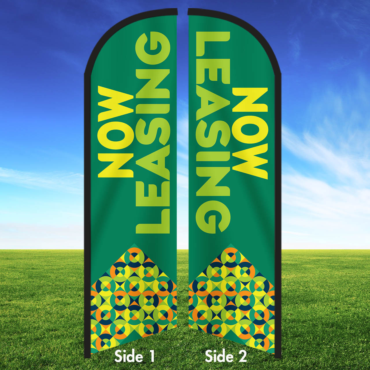 Vibrant Verde - Feather Flag and Yard Sign Marketing Bundle