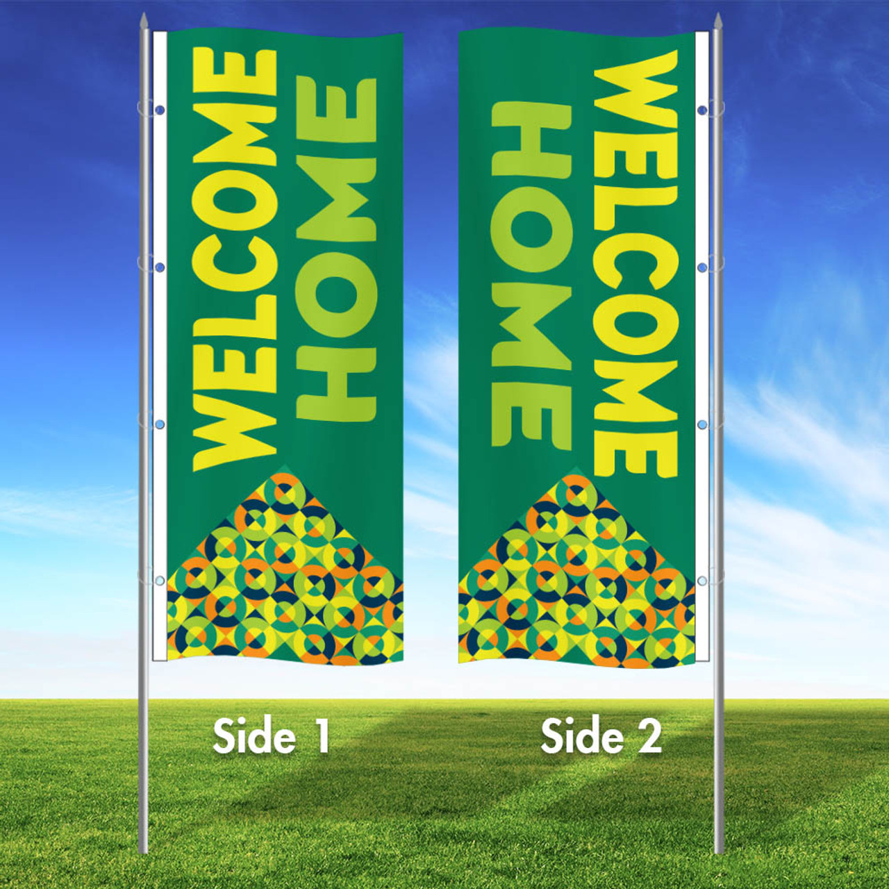 Vibrant Verde - Vertical Flag and Yard Sign Marketing Bundle