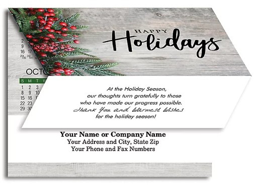 Holiday Card to Calendar with Custom Text