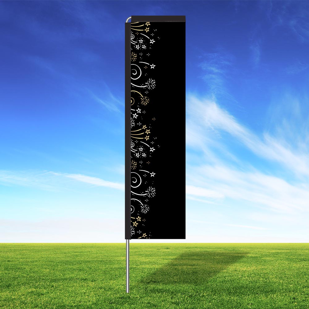 Bursting Bliss Black Rectangle Flag Kit