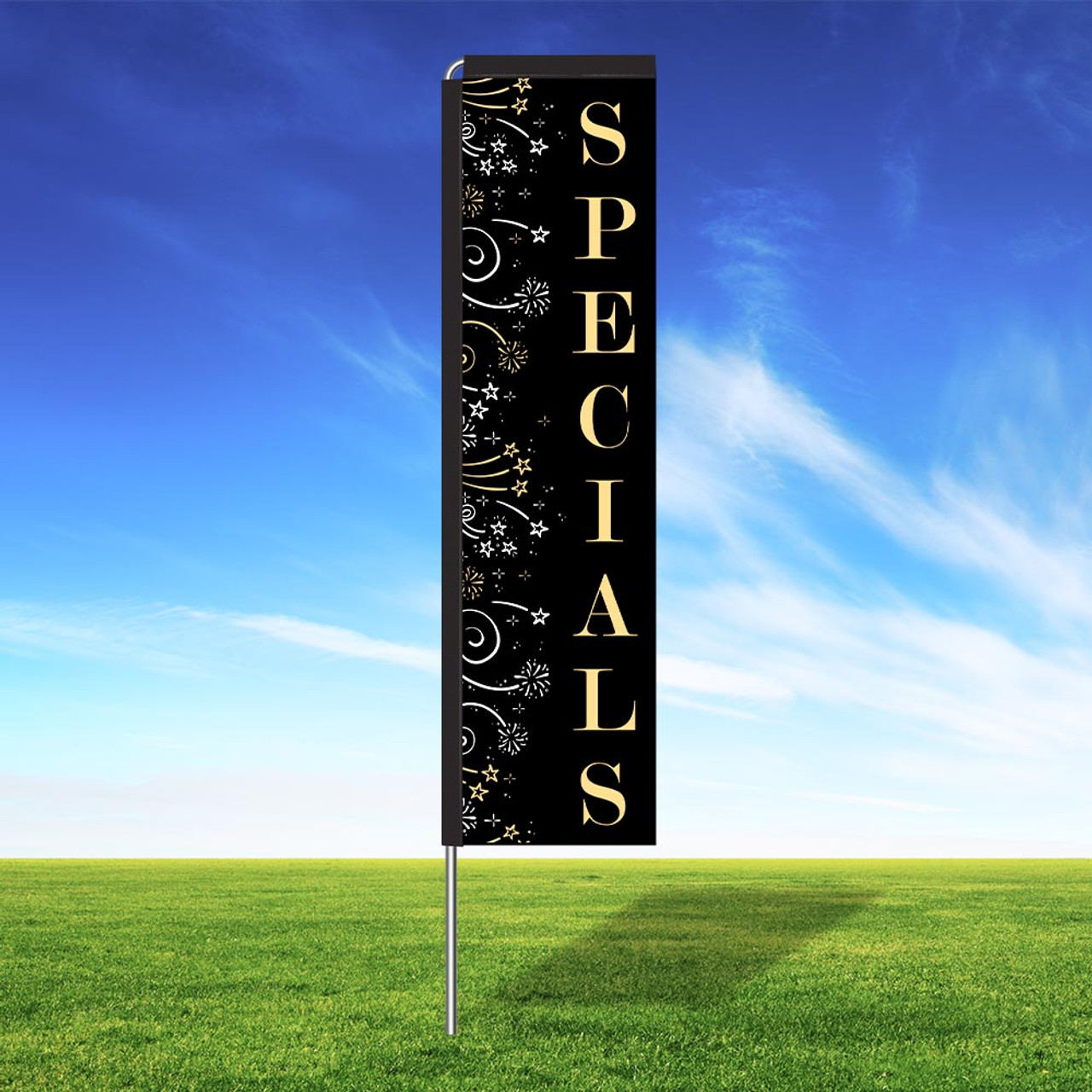 Bursting Bliss Black Rectangle Flag Kit