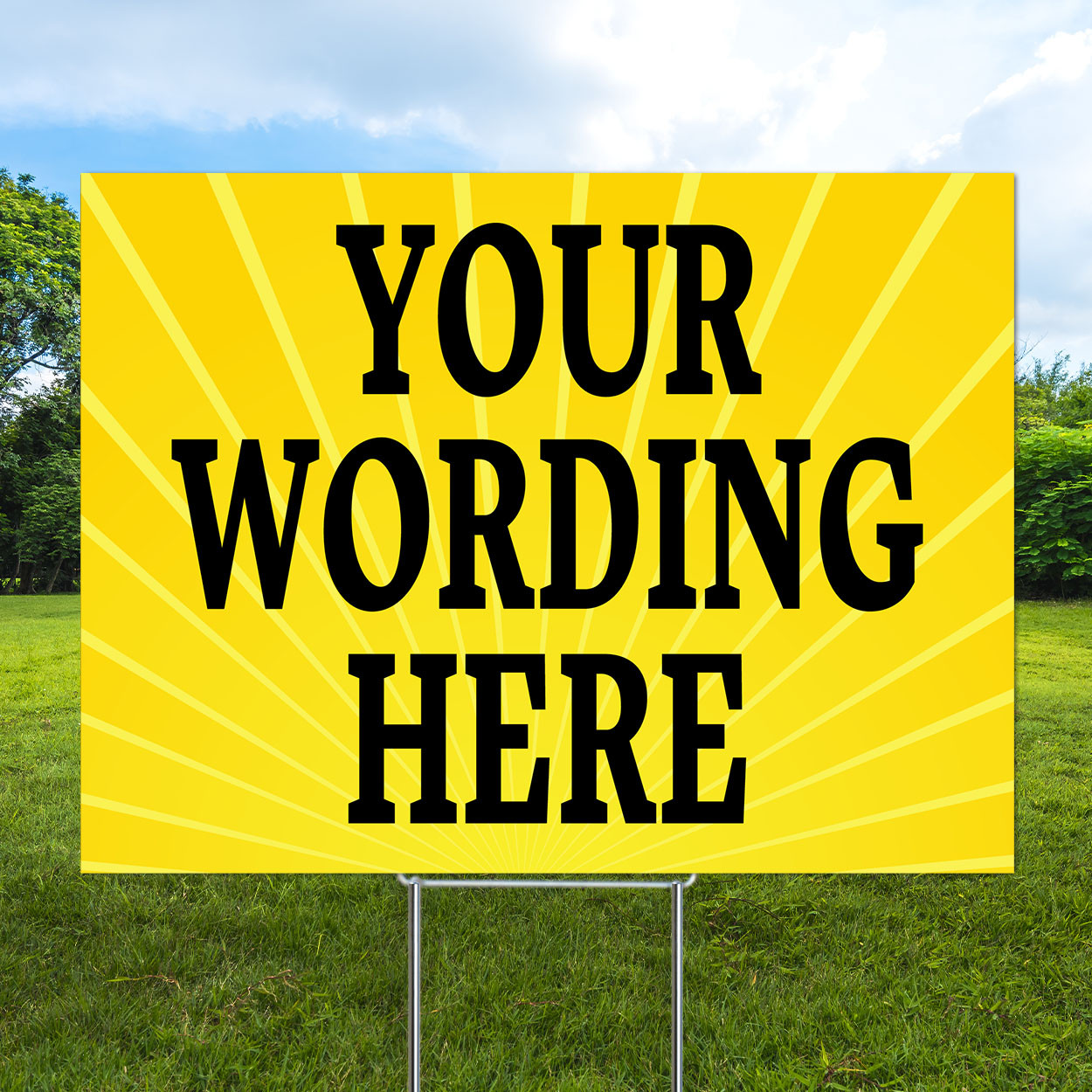 Sun Burst- Semi Custom Coroplast Sign