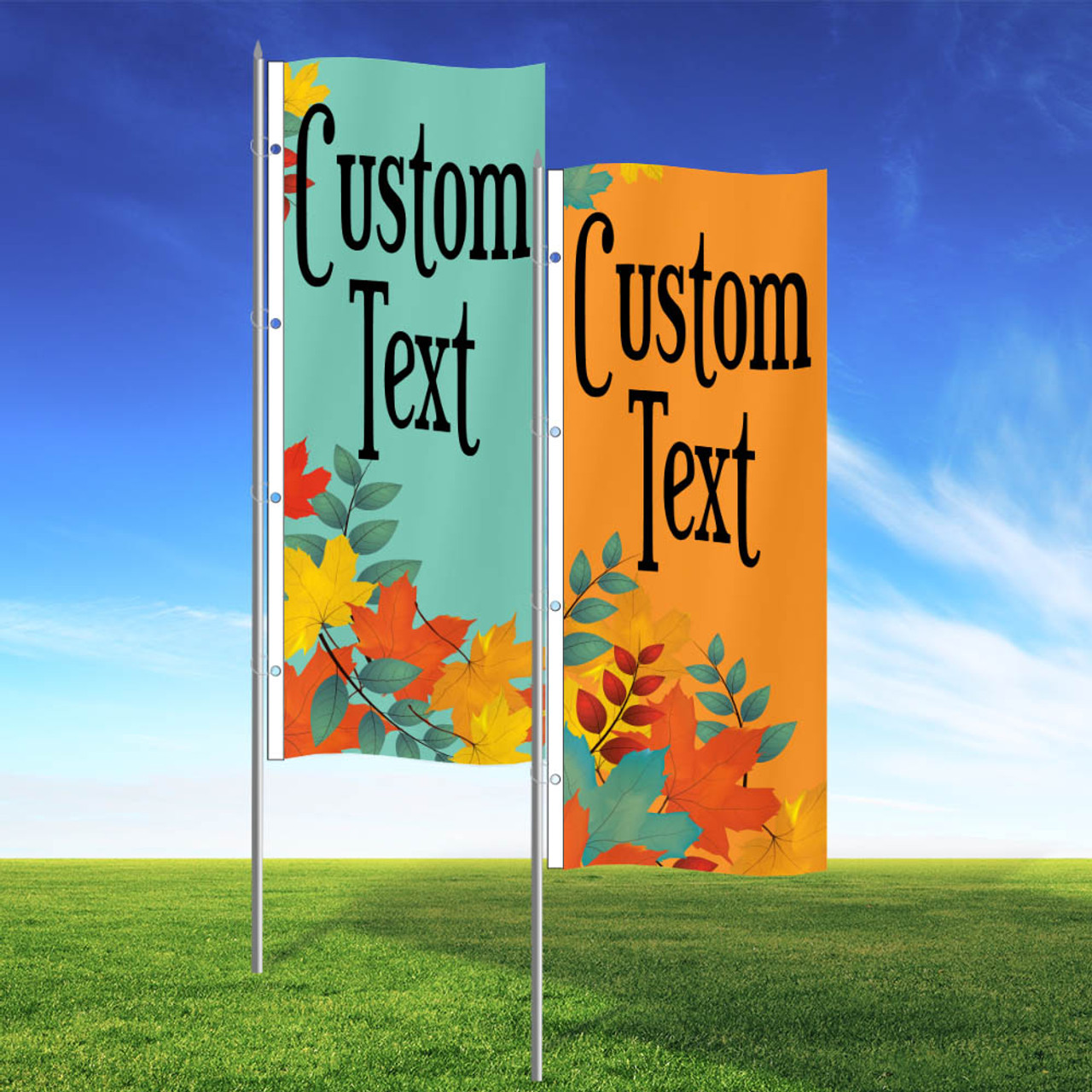 Fall Season Custom 3' x 8' Vertical Flag