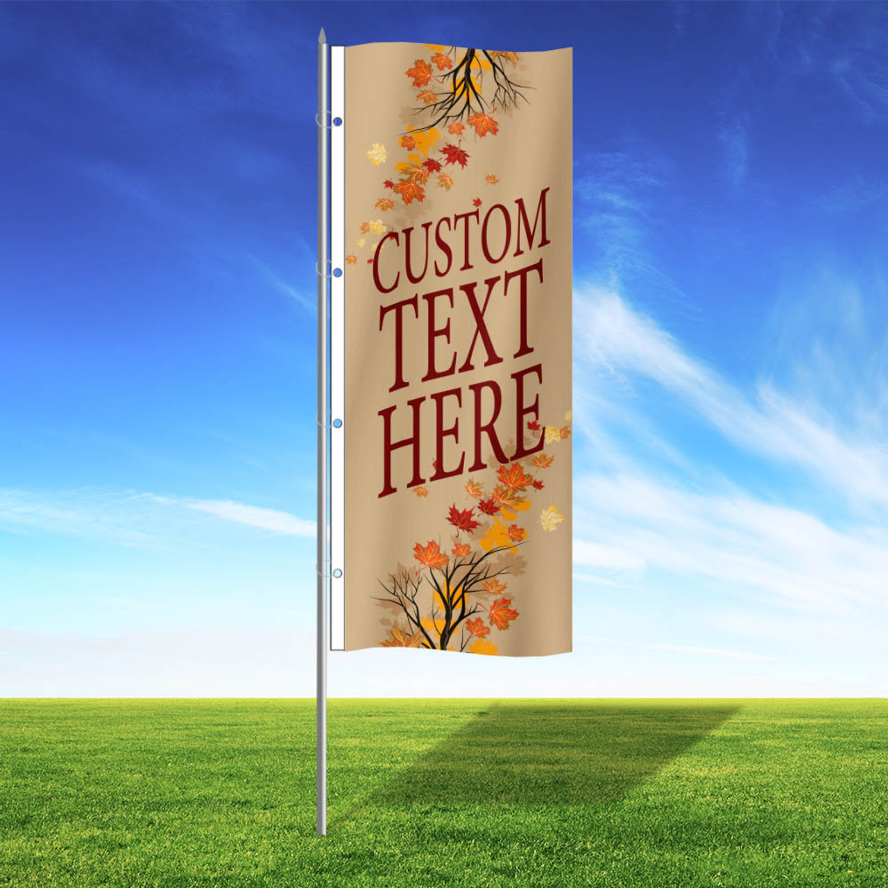 Falling Leaves Custom 3' x 8' Vertical Flag