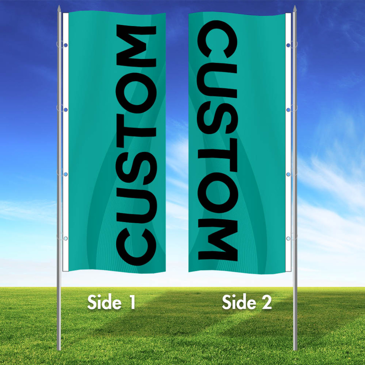 Color Wave Custom 3' x 8' Vertical Flag