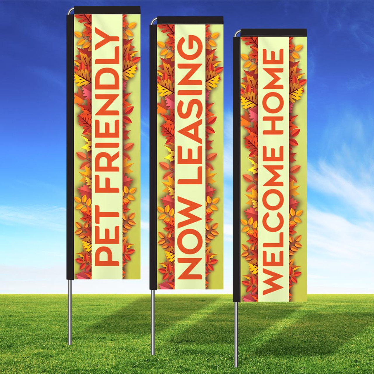 Crisp Leaves Rectangle Flag Kit
