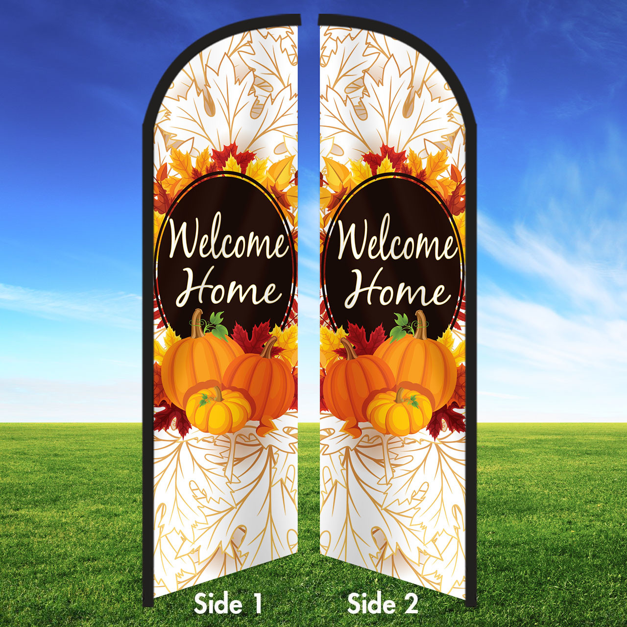 Pumpkin Glow - Double Sided Feather Flag Kit