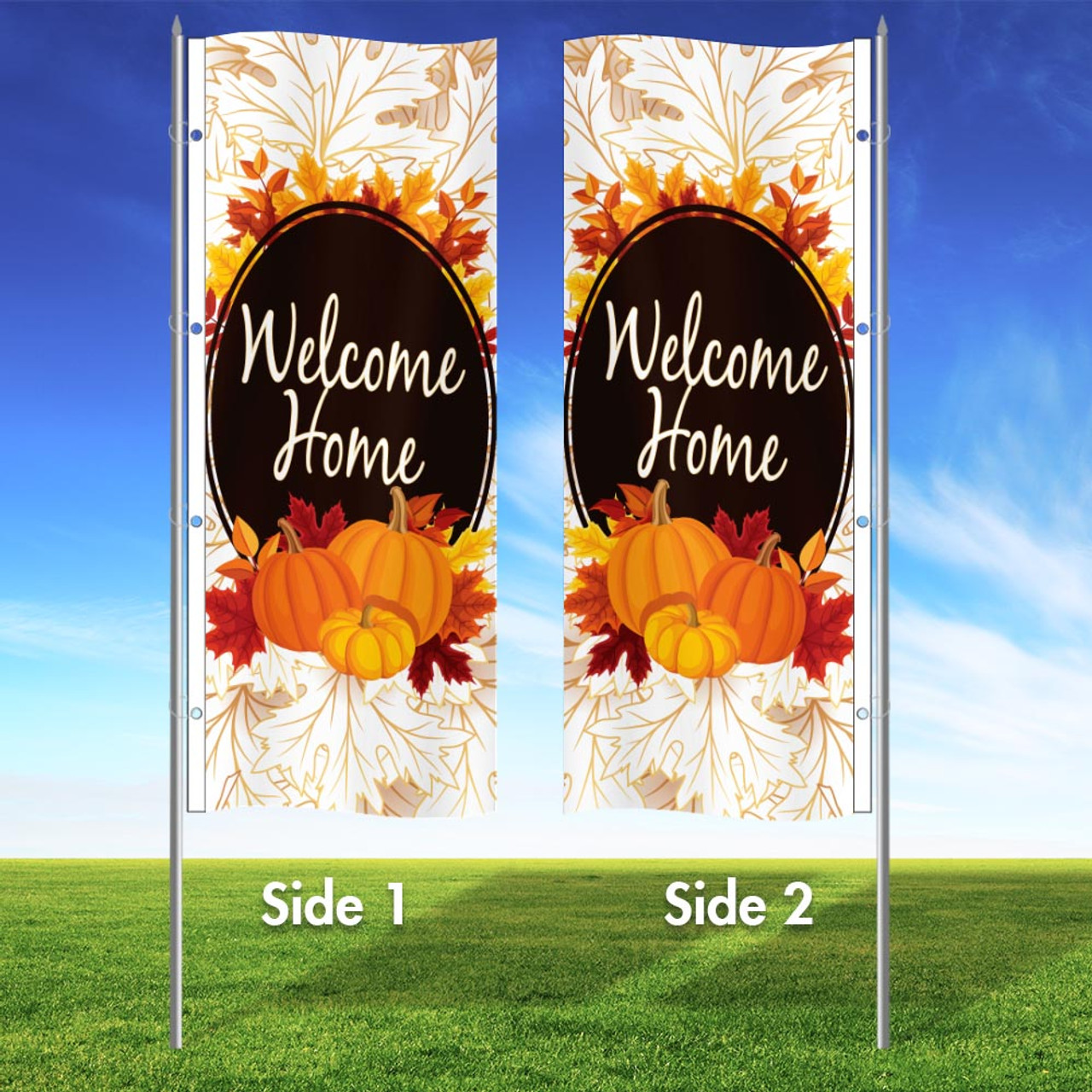 Pumpkin Glow - Vertical Flag and Yard Sign Marketing Bundle