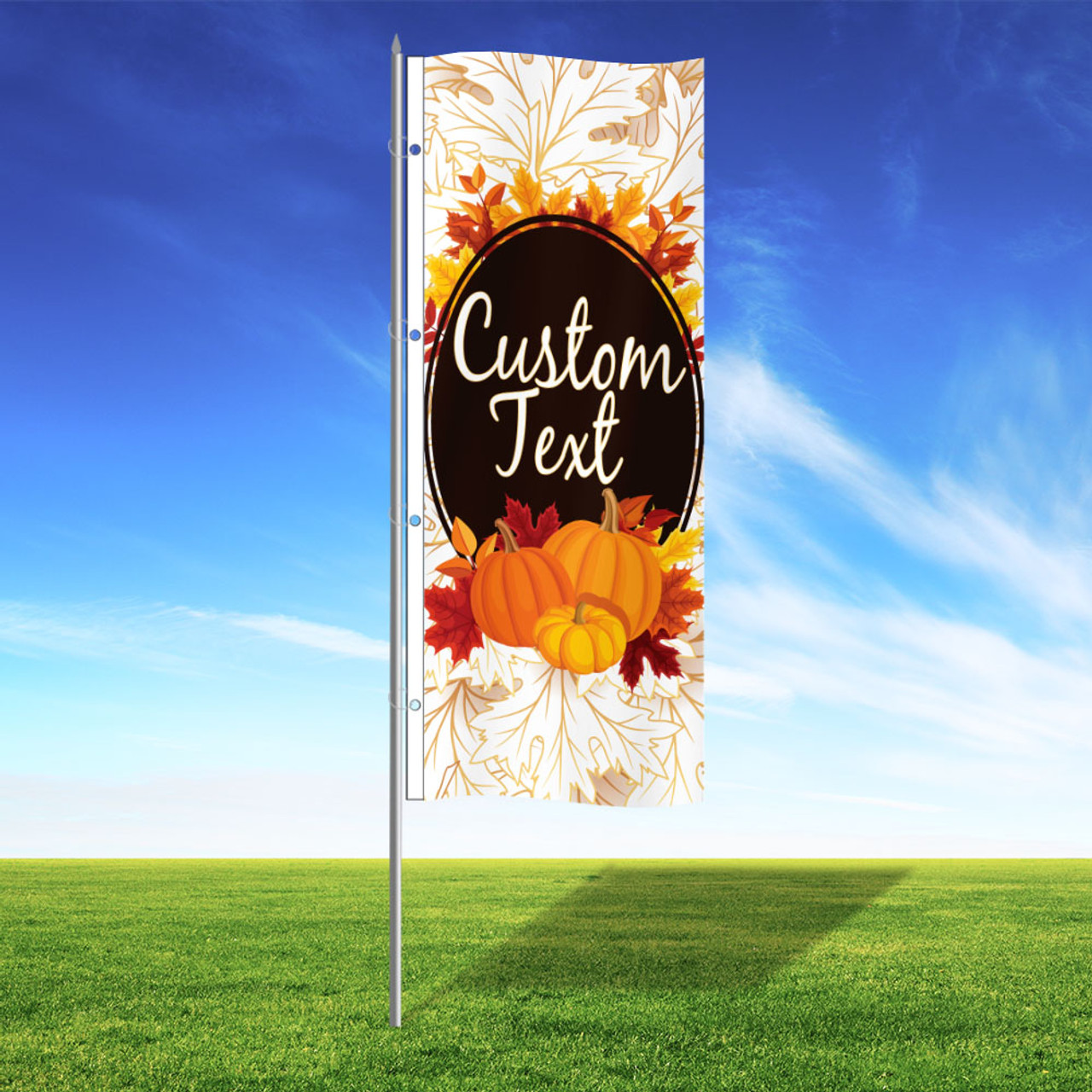Pumpkin Glow Custom 3' x 8' Vertical Flag
