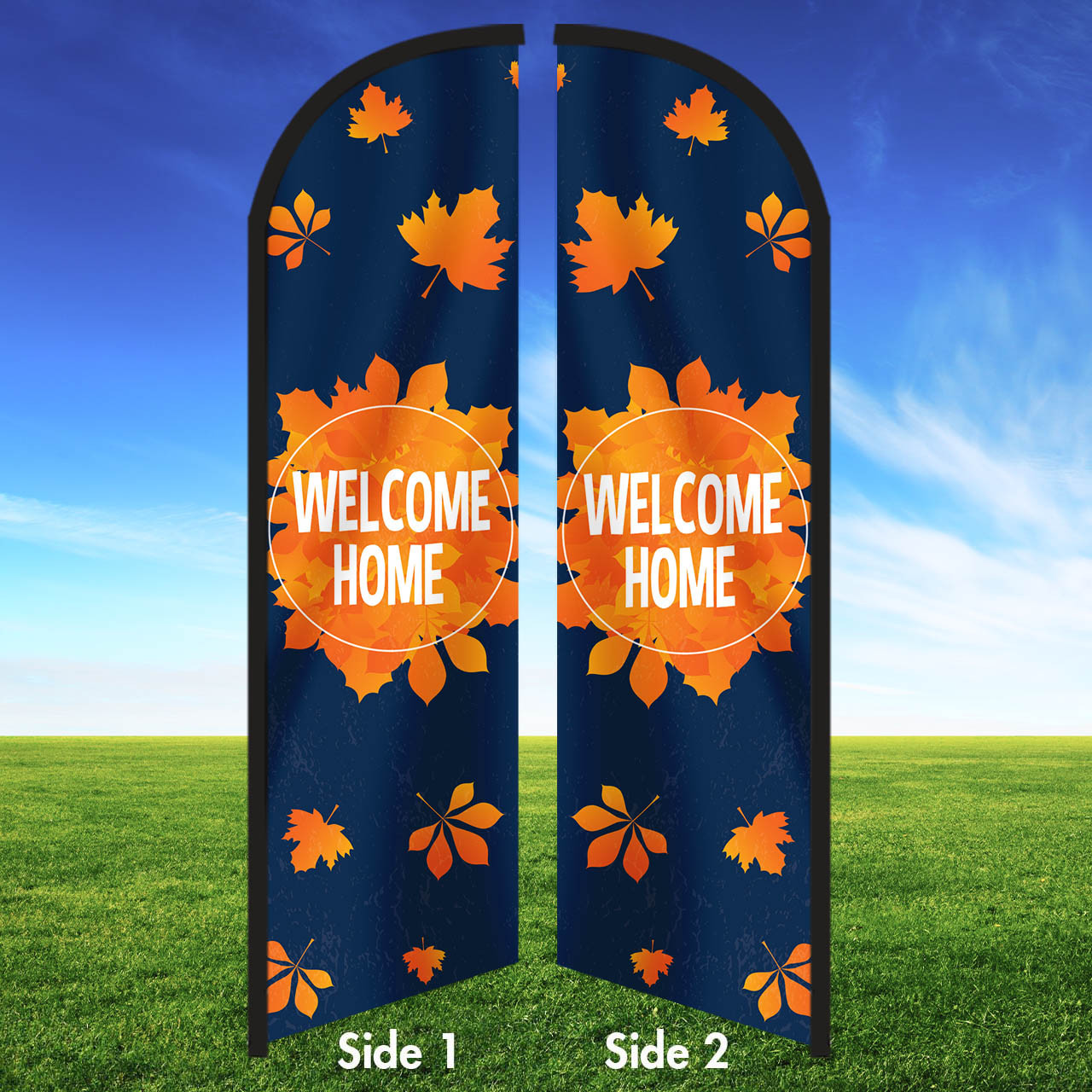 Twilight Leaves - Double Sided Feather Flag Kit
