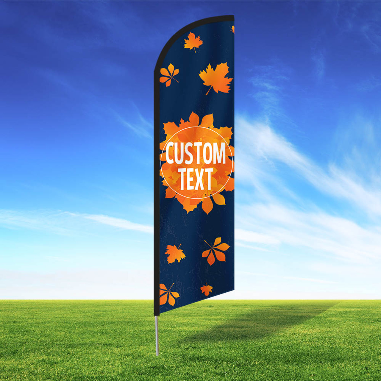 Twilight Leaves Custom Feather Flag