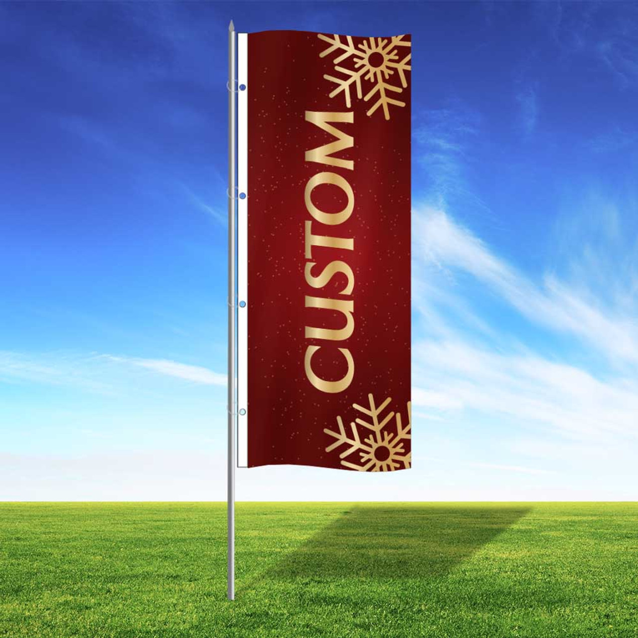 Velvet Flake Custom 3' x 8' Vertical Flag