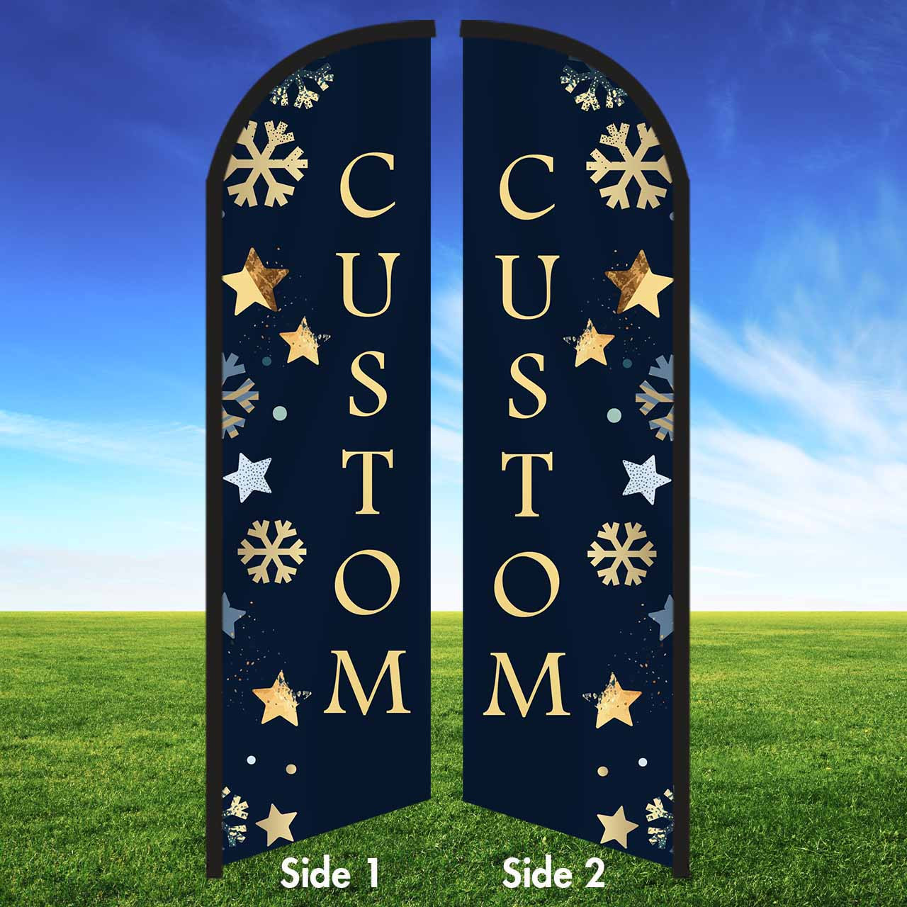 Midnight Glow Custom Feather Flag Midnight Glow Custom Feather Flag