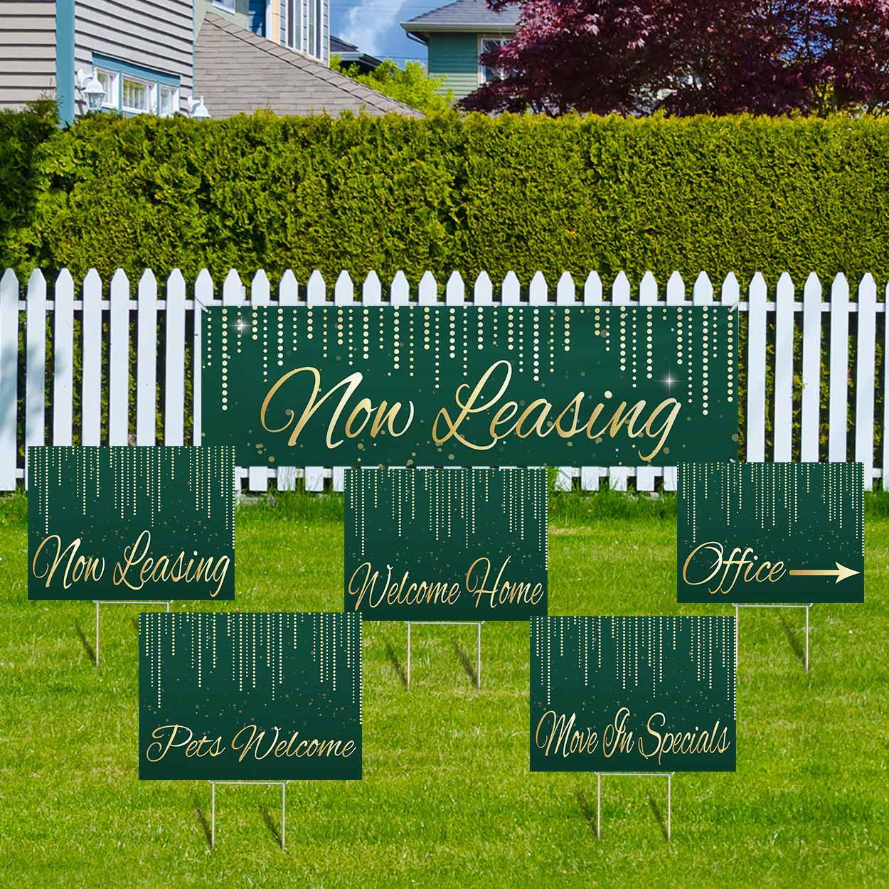 Luxe Evergreen- Banner and Yard Sign Marketing Bundle