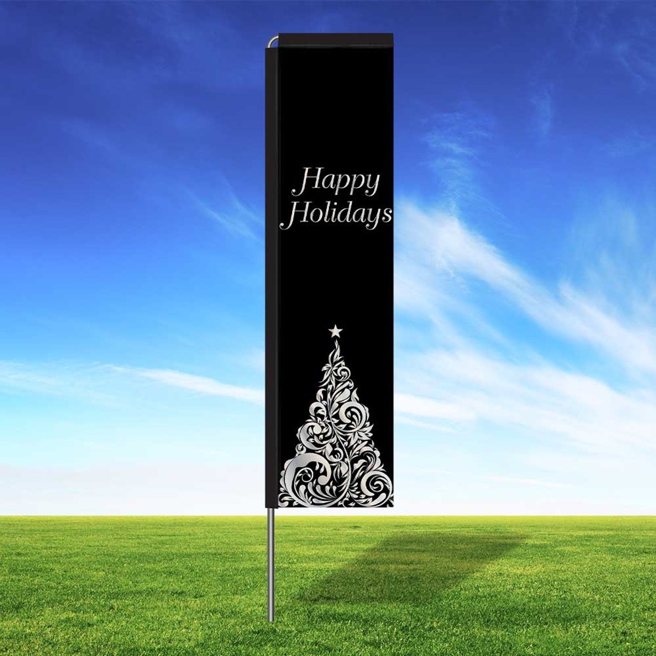 Black Tie Holiday Rectangle Flag Kit