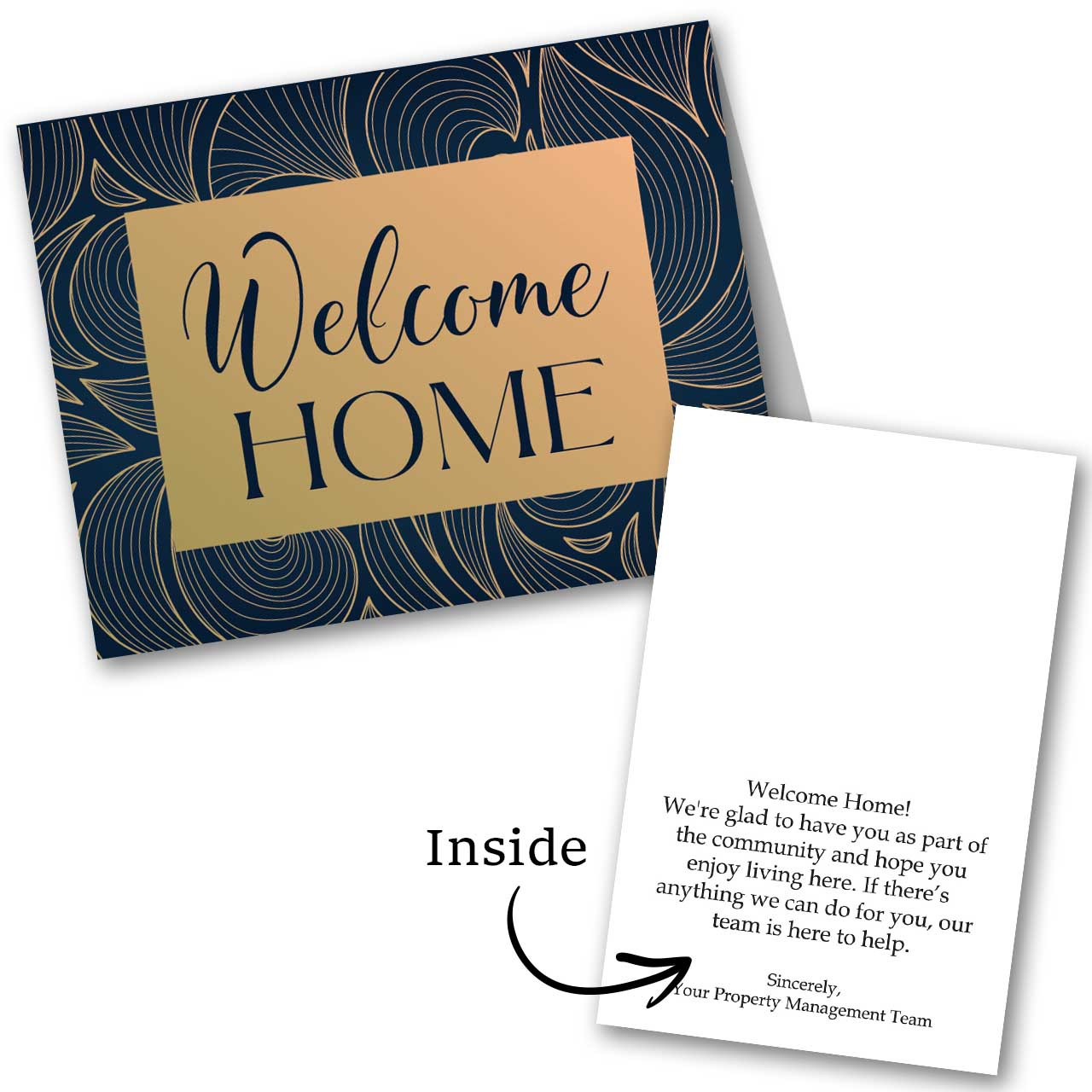 Greeting Cards: Welcome Home (Gold & Navy)