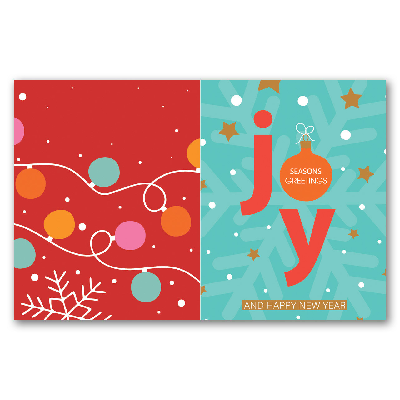 Greeting Cards: Joy Seasons Greetings and Happy New Year
