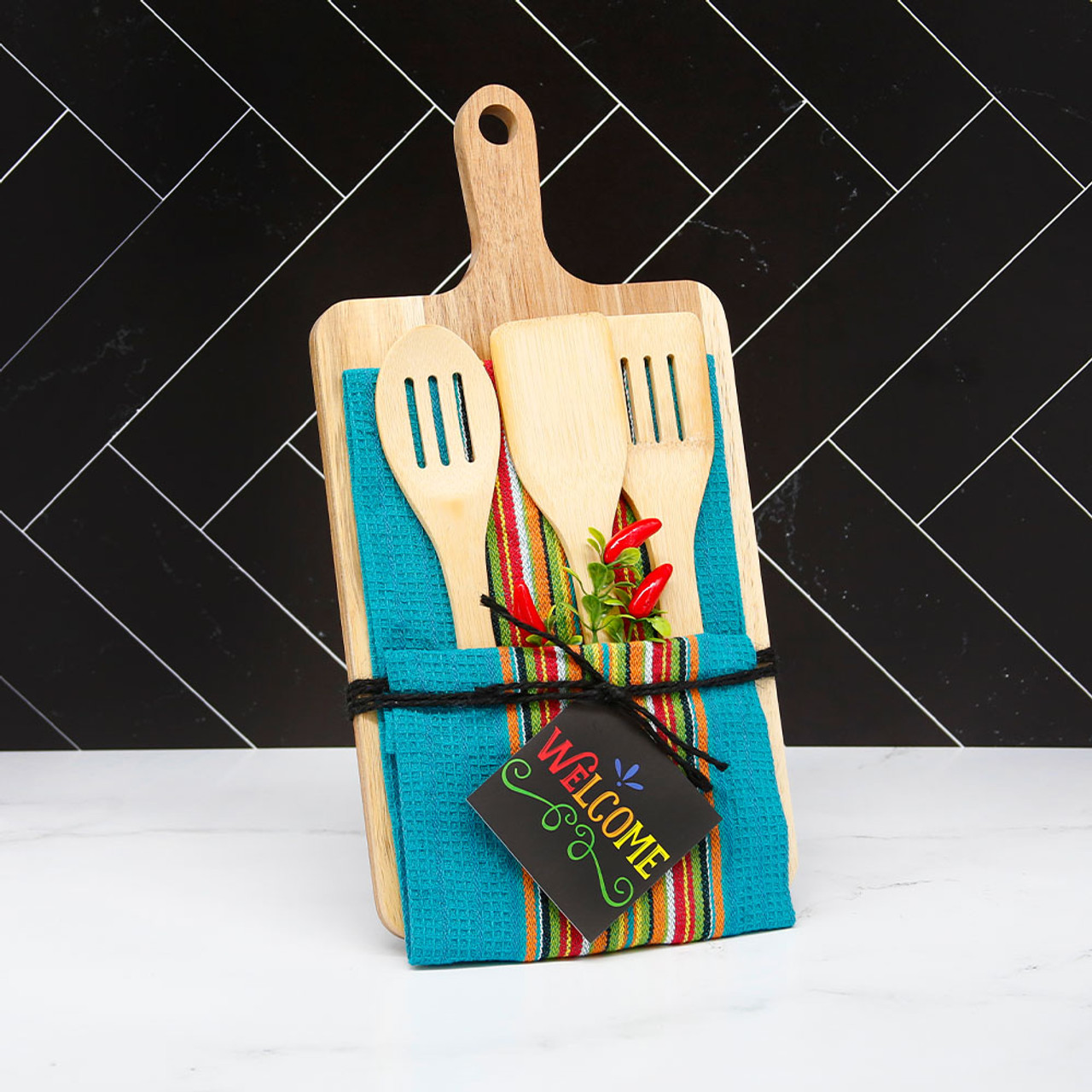Santa Fe Cutting Board Kitchen Gift Set