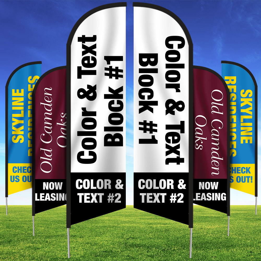 Custom Double Sided Feather Flag - Double Take