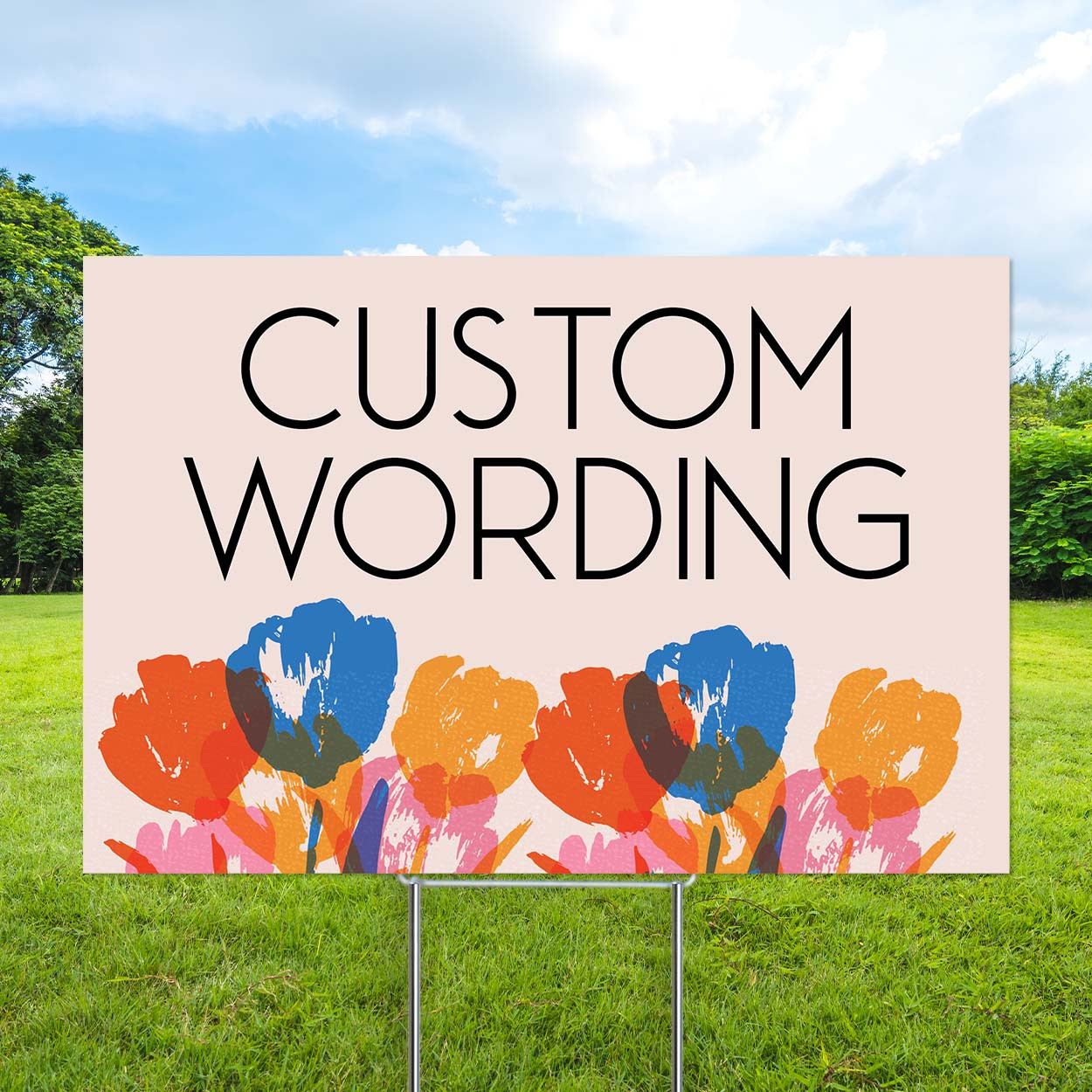 Bright Flowers- Semi Custom Coroplast Sign