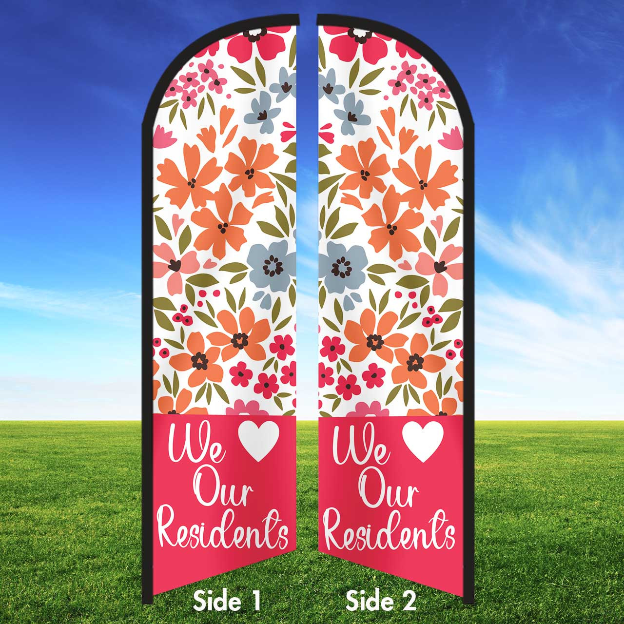 Petal Pop- Double Sided Feather Flag Kit