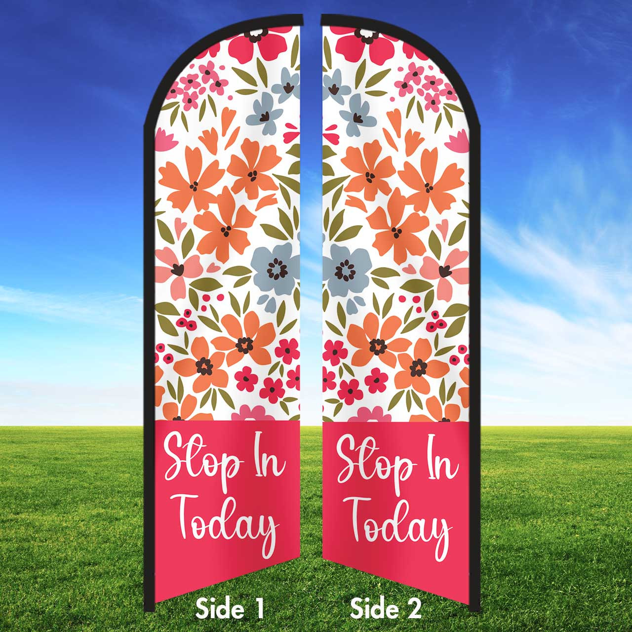 Petal Pop- Double Sided Feather Flag Kit