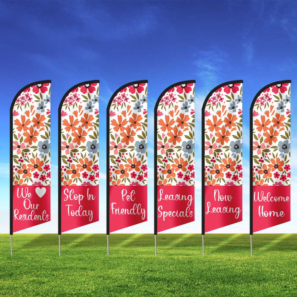 Petal Pop- Double Sided Feather Flag Kit