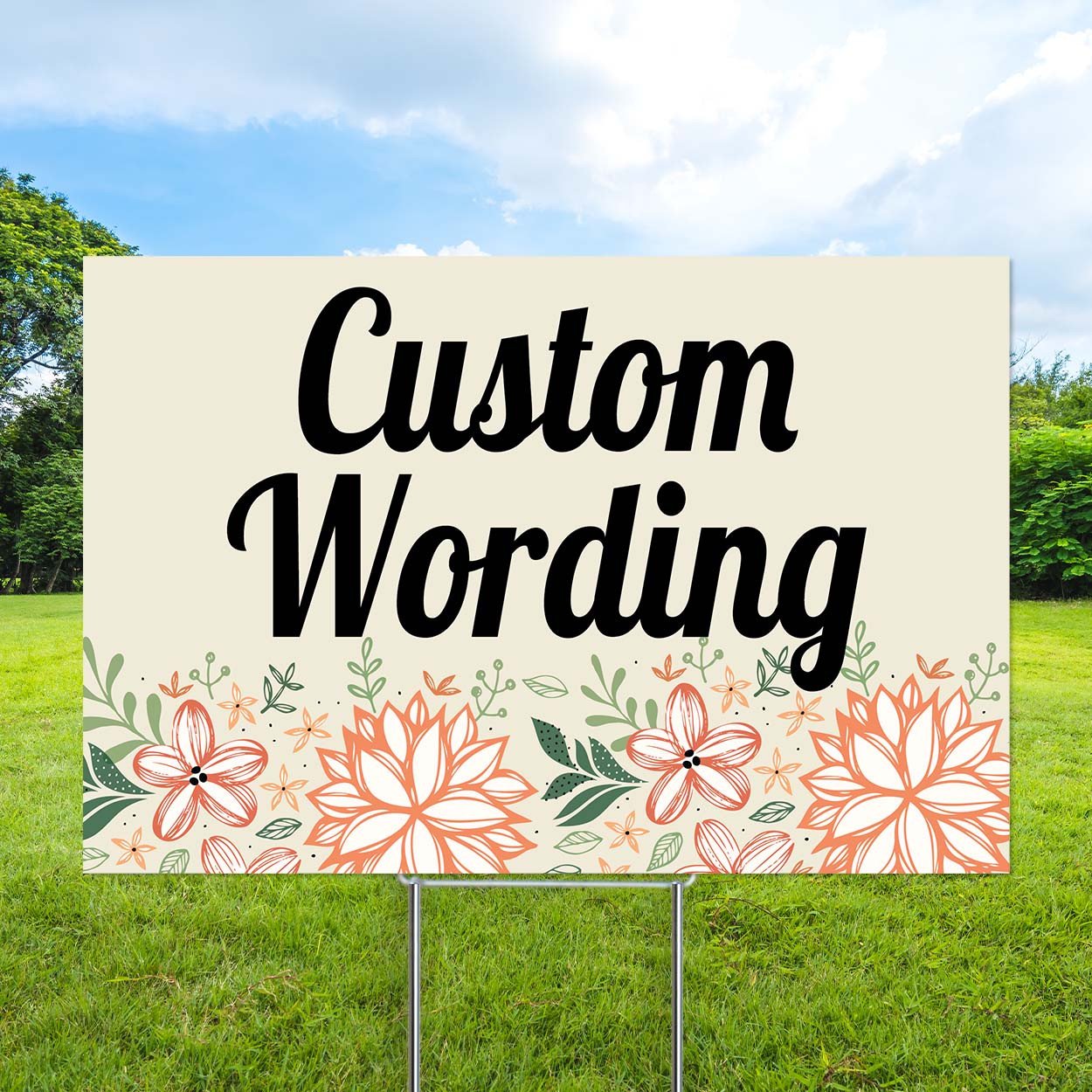 Fresh Flowers - Semi Custom Coroplast Sign
