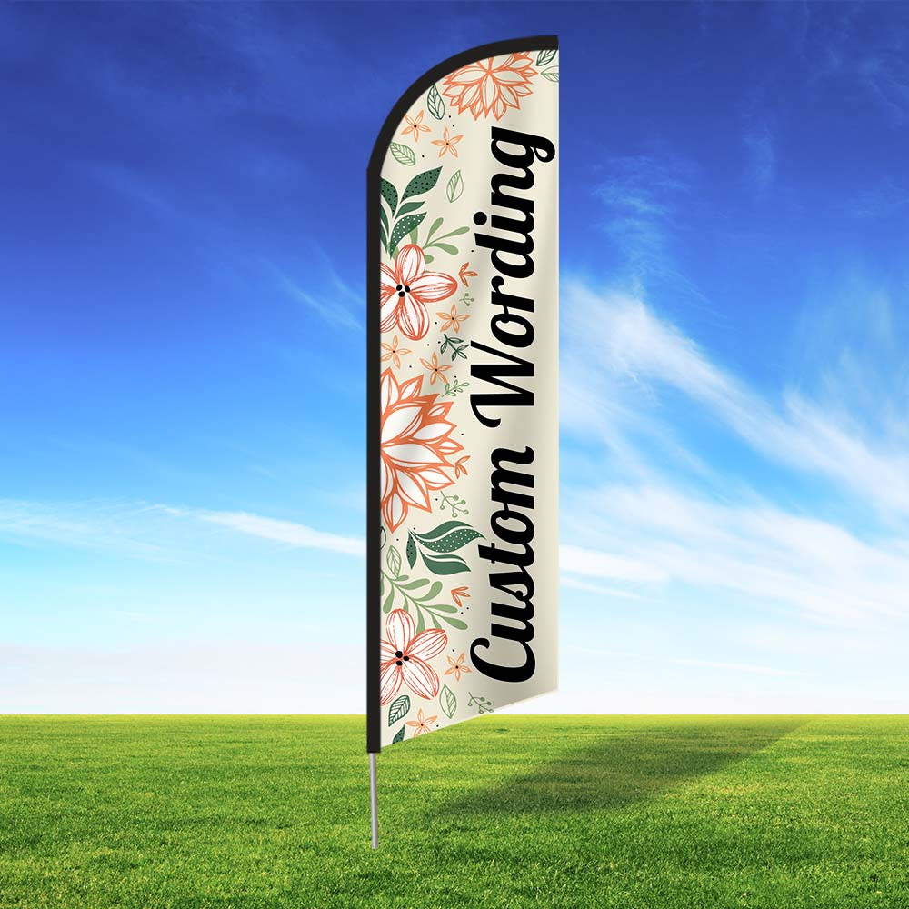 Fresh Flowers Custom Feather Flag