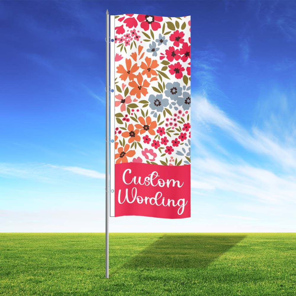 Petal Pop Custom 3' x 8' Vertical Flag