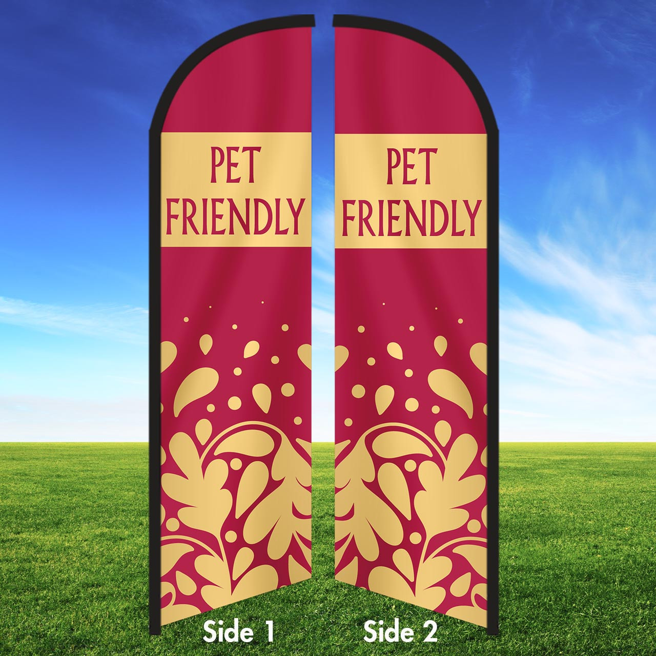 Berry Aura- Double Sided Feather Flag Kit