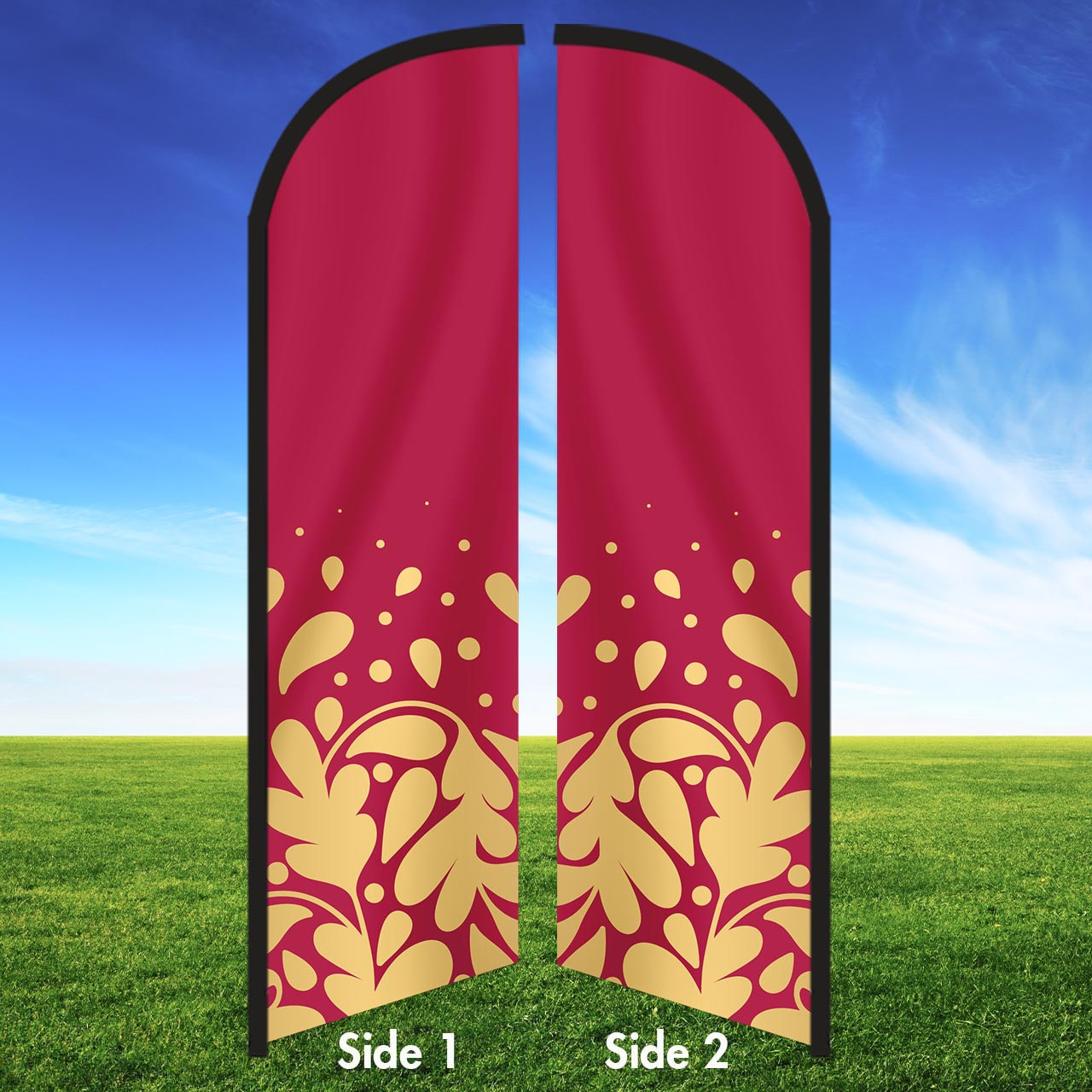 Berry Aura- Double Sided Feather Flag Kit