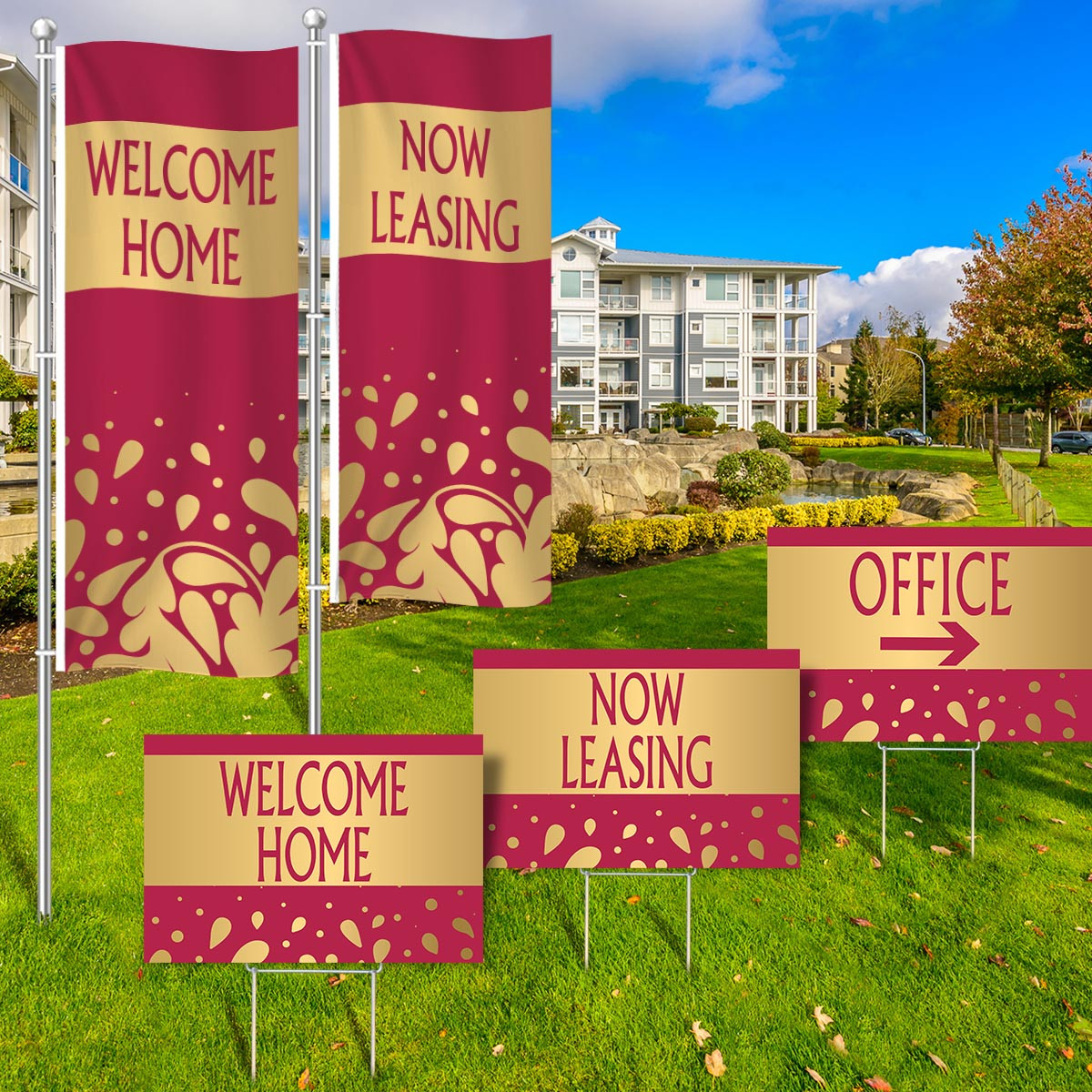 Berry Aura - Vertical Flag and Yard Sign Marketing Bundle