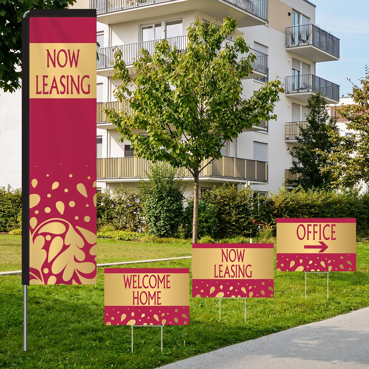 Berry Aura - Rectangle Flag and Yard Sign Marketing Bundle