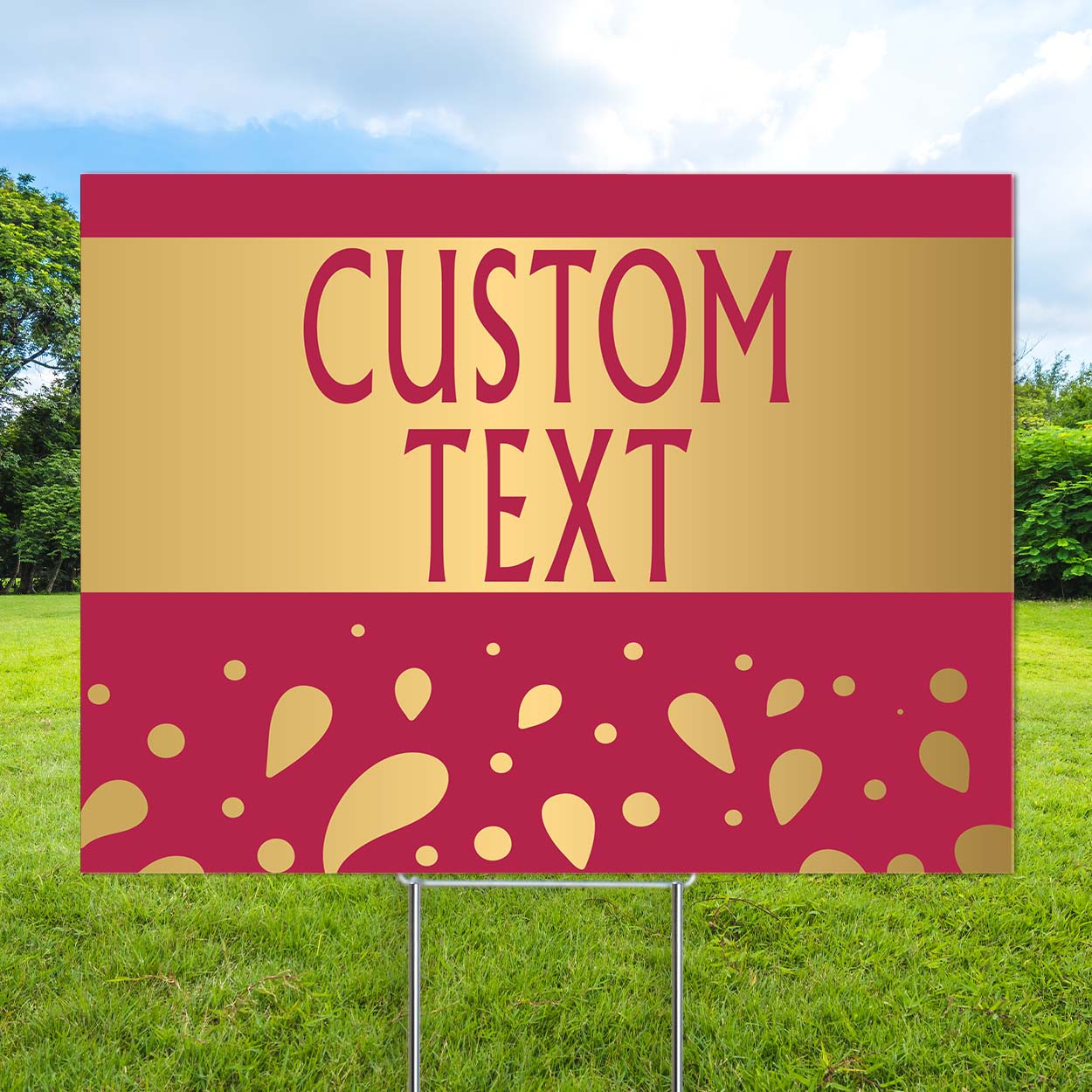 Berry Aura - Semi Custom Coroplast Sign