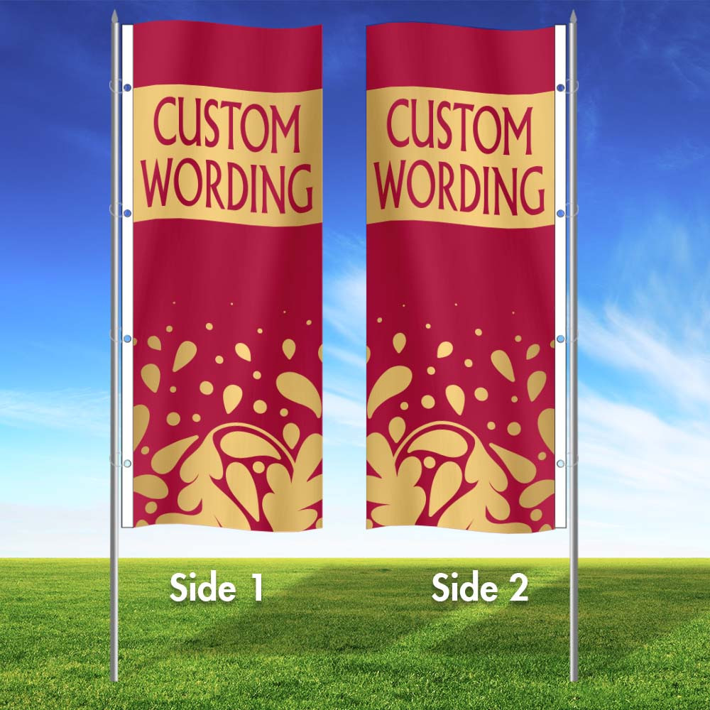 Berry Aura Custom 3' x 8' Vertical Flag