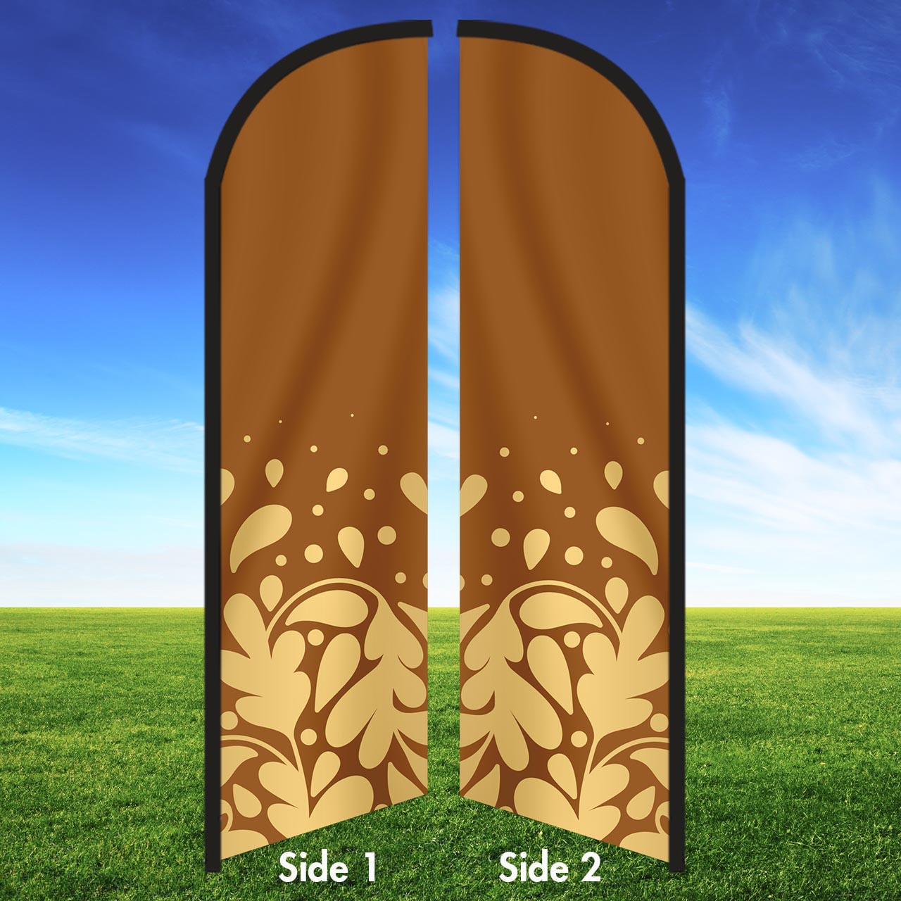 Golden Aura- Double Sided Feather Flag Kit