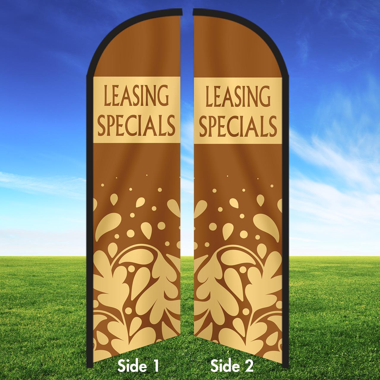 Golden Aura- Double Sided Feather Flag Kit