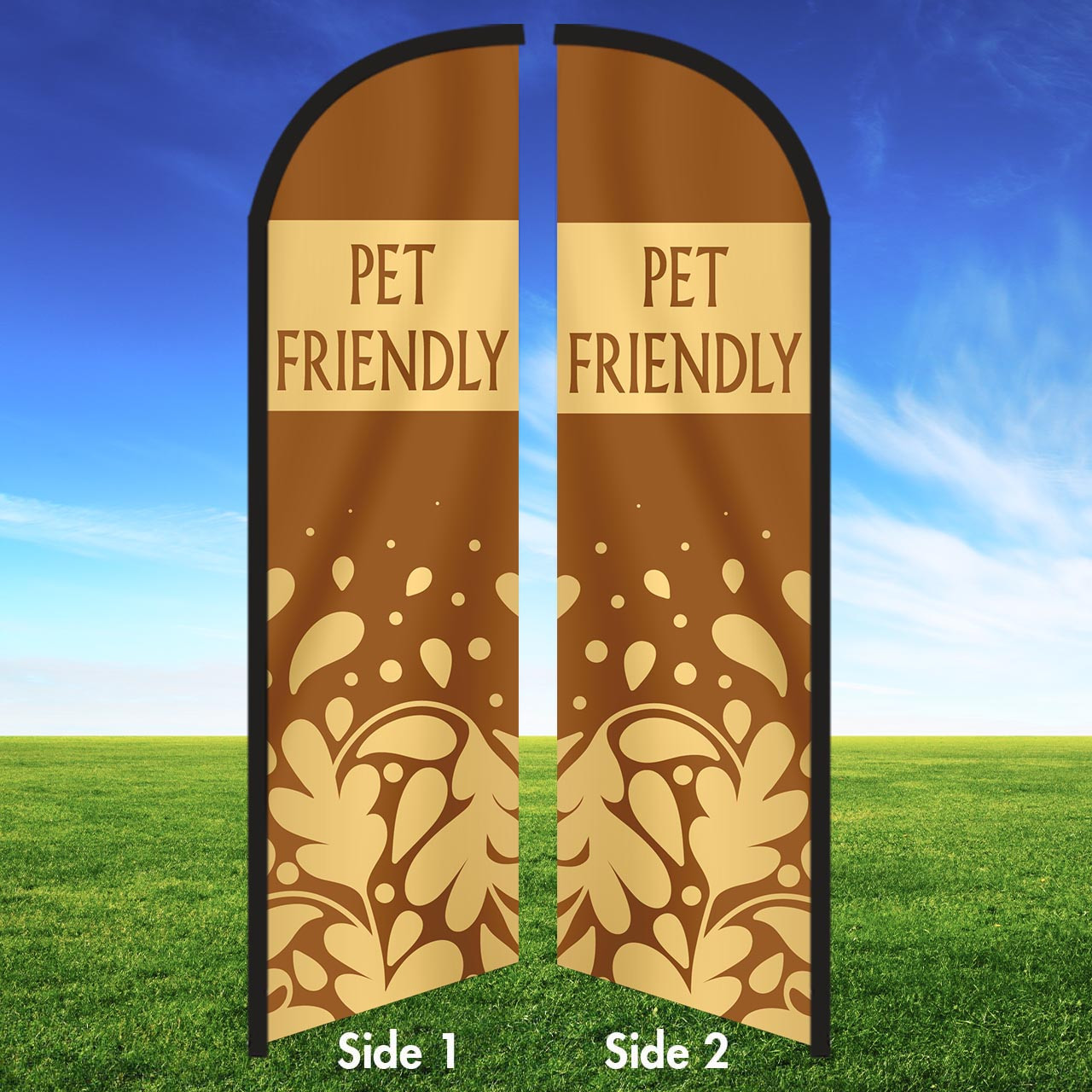 Golden Aura- Double Sided Feather Flag Kit