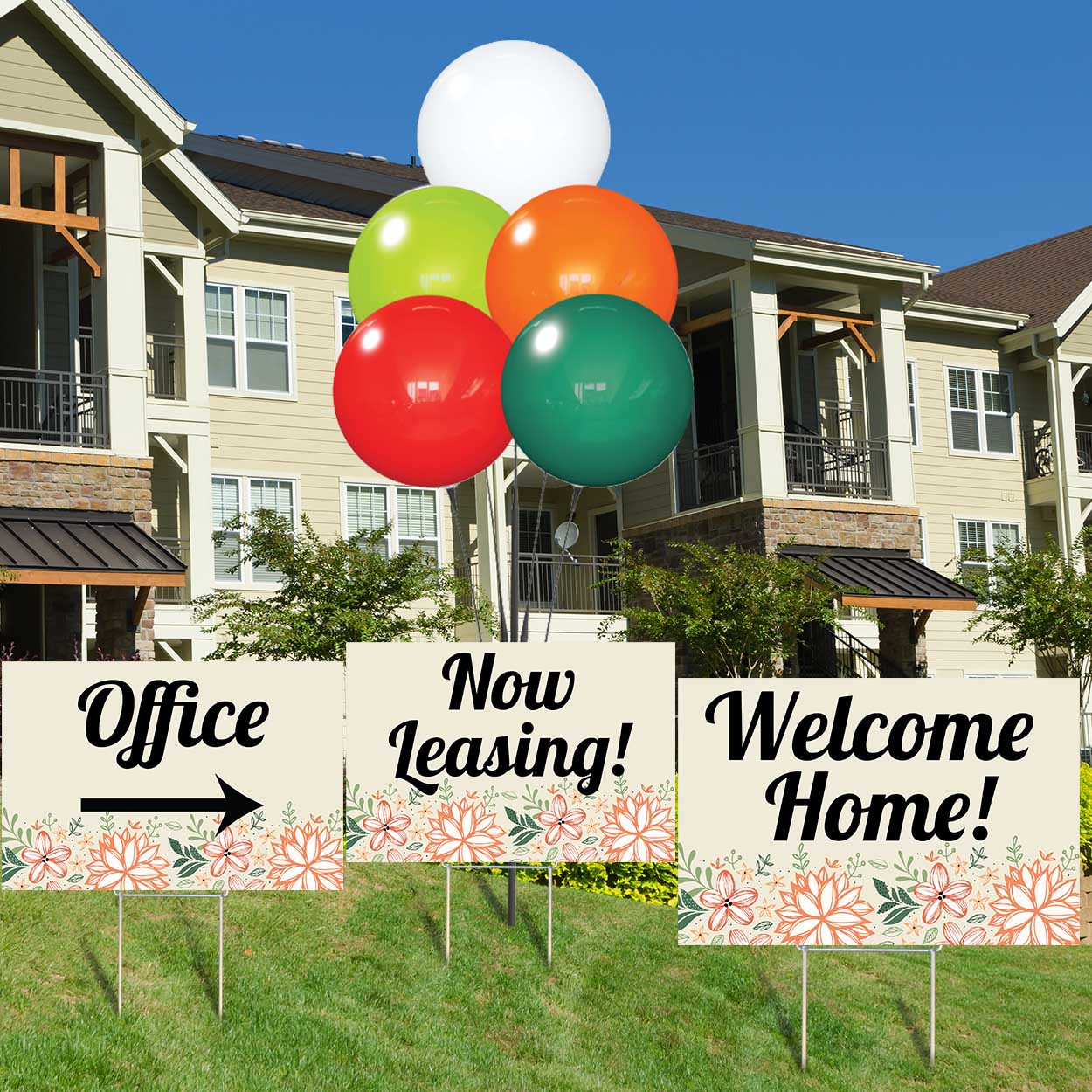 Fresh Flowers - Reusable Balloon Cluster and Yard Sign Marketing Bundle