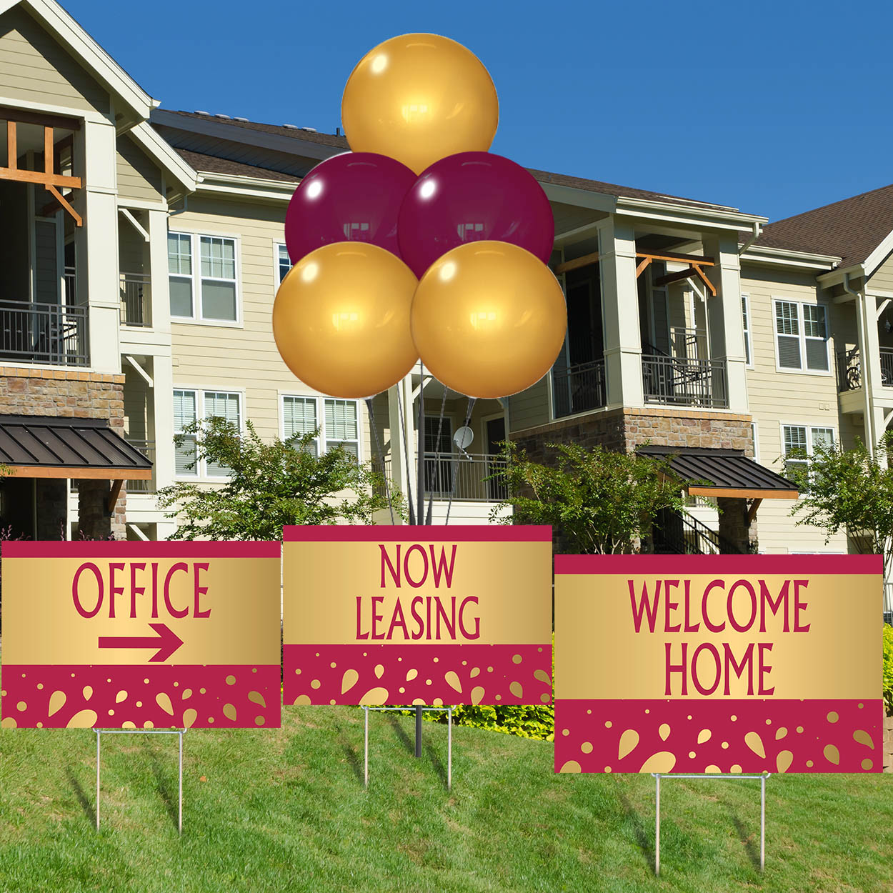 Berry Aura - Reusable Balloon Cluster and Yard Sign Marketing Bundle