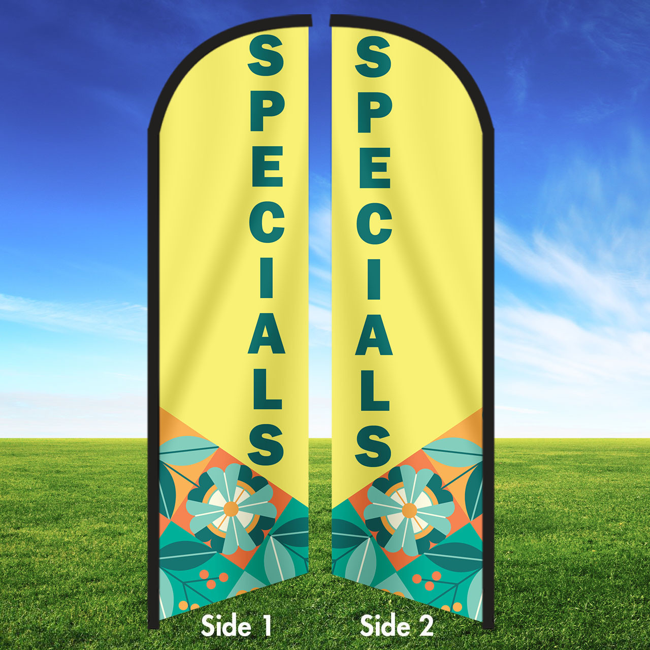 Sunshine Garden- Double Sided Feather Flag Kit