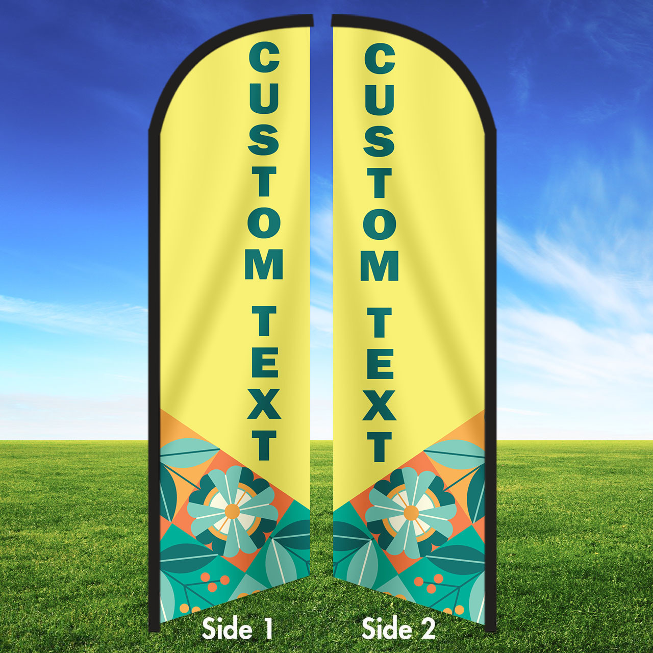 Sunshine Garden Custom Feather Flag